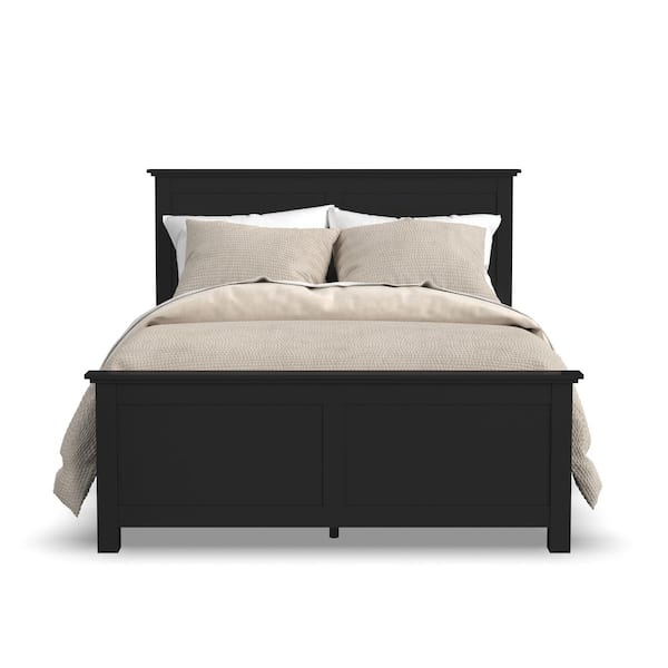 Oak Park Black Queen Panel Bed