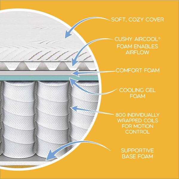 PeacefulSleep Twin Plush 11 in. Mattress