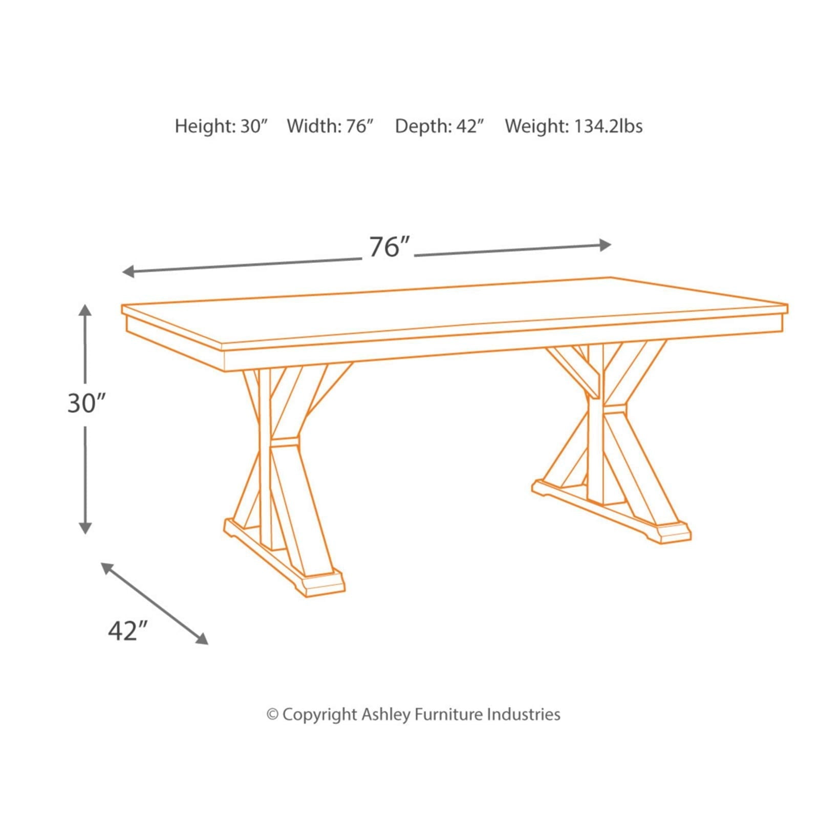 Signature Design by Ashley Grindleburg Rectangular Dining Table