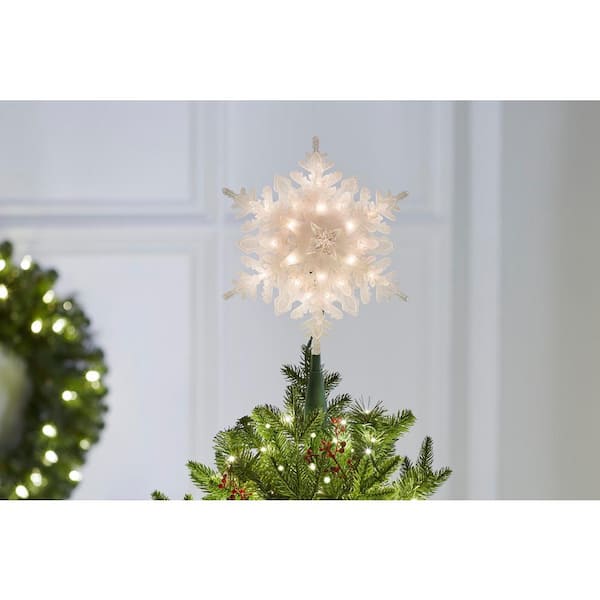 10.5 in LED Snowflake Christmas Tree Topper