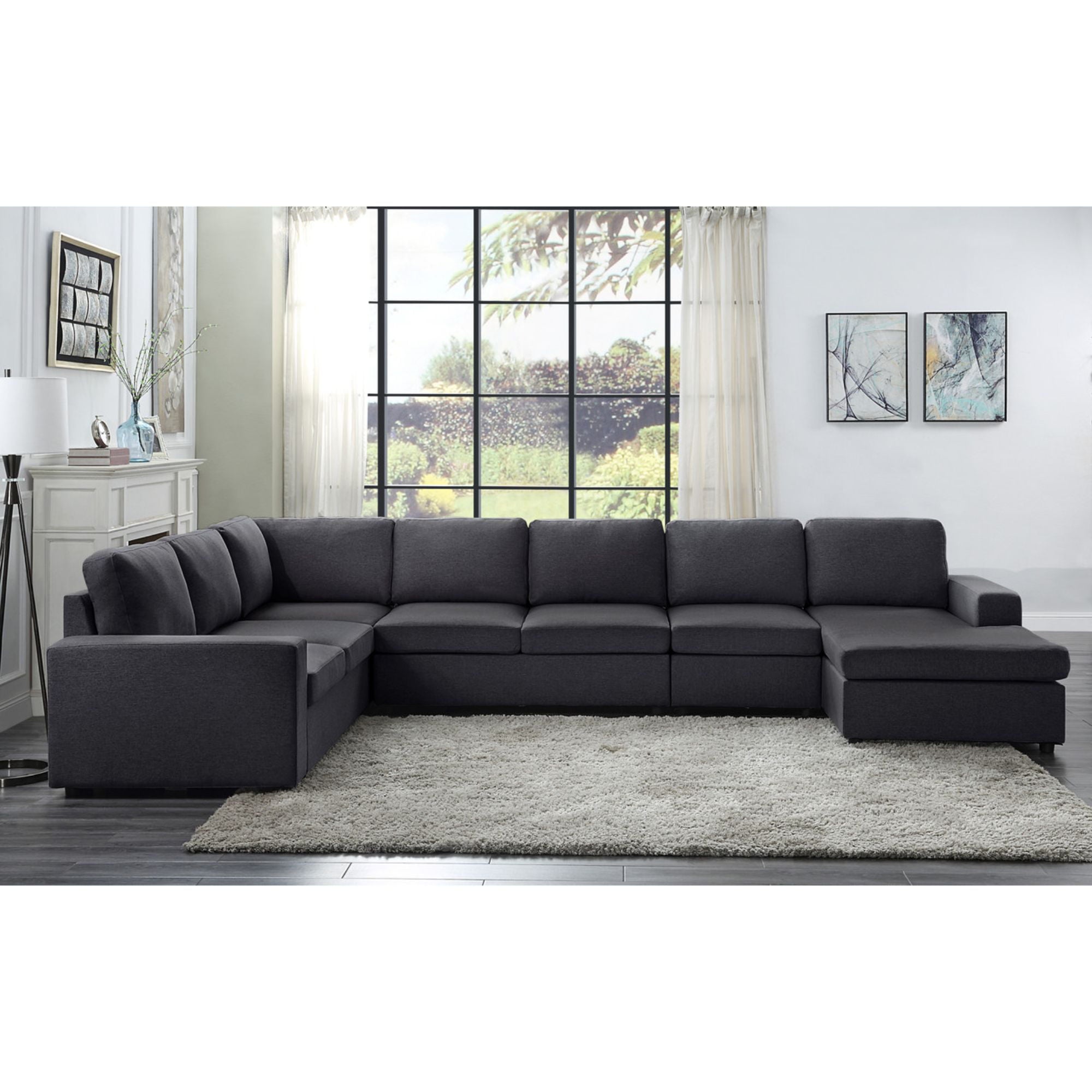 Lilola Home Tifton Modular Sectional Sofa with Reversible Chaise