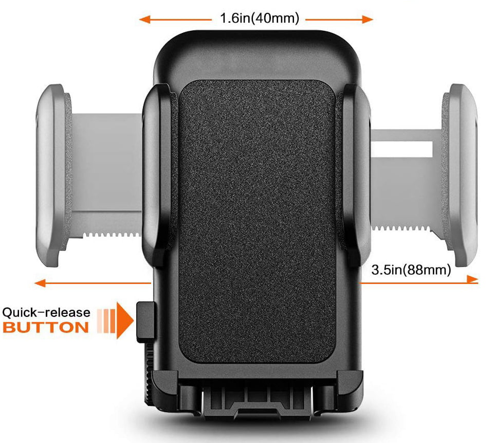 Pokanic Car Cell Phone CD Slot Mount Adjustable 360 Rotation Stand Holder Three-Side Grips Design One Touch Clamp Compatible with iPhone Galaxy Note Pixel Universal (CD Slot Mount)