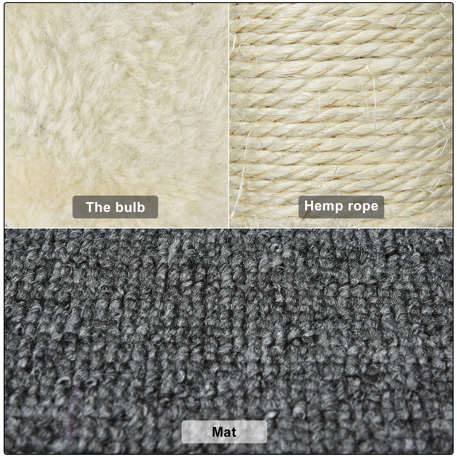 LONGRV Cat Scratching Post, Natural Sisal Scratcher Board, Cat Interactive Toys,20.5Inch