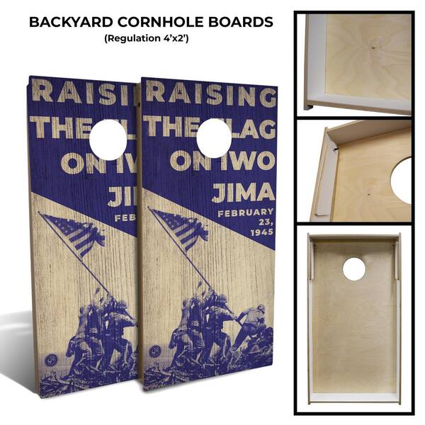 Raising The Flag On Iwo Jima Cornhole Set