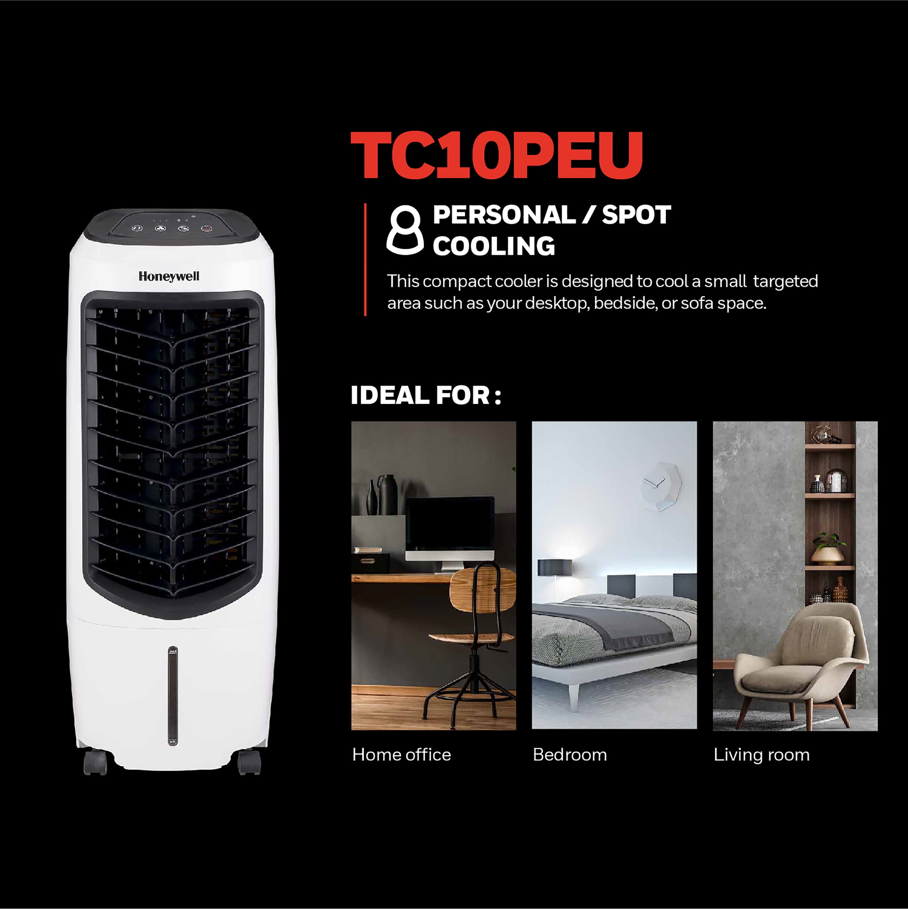 Honeywell Portable Evaporative Cooler with Fan, Humidifier & Remote, 29.6