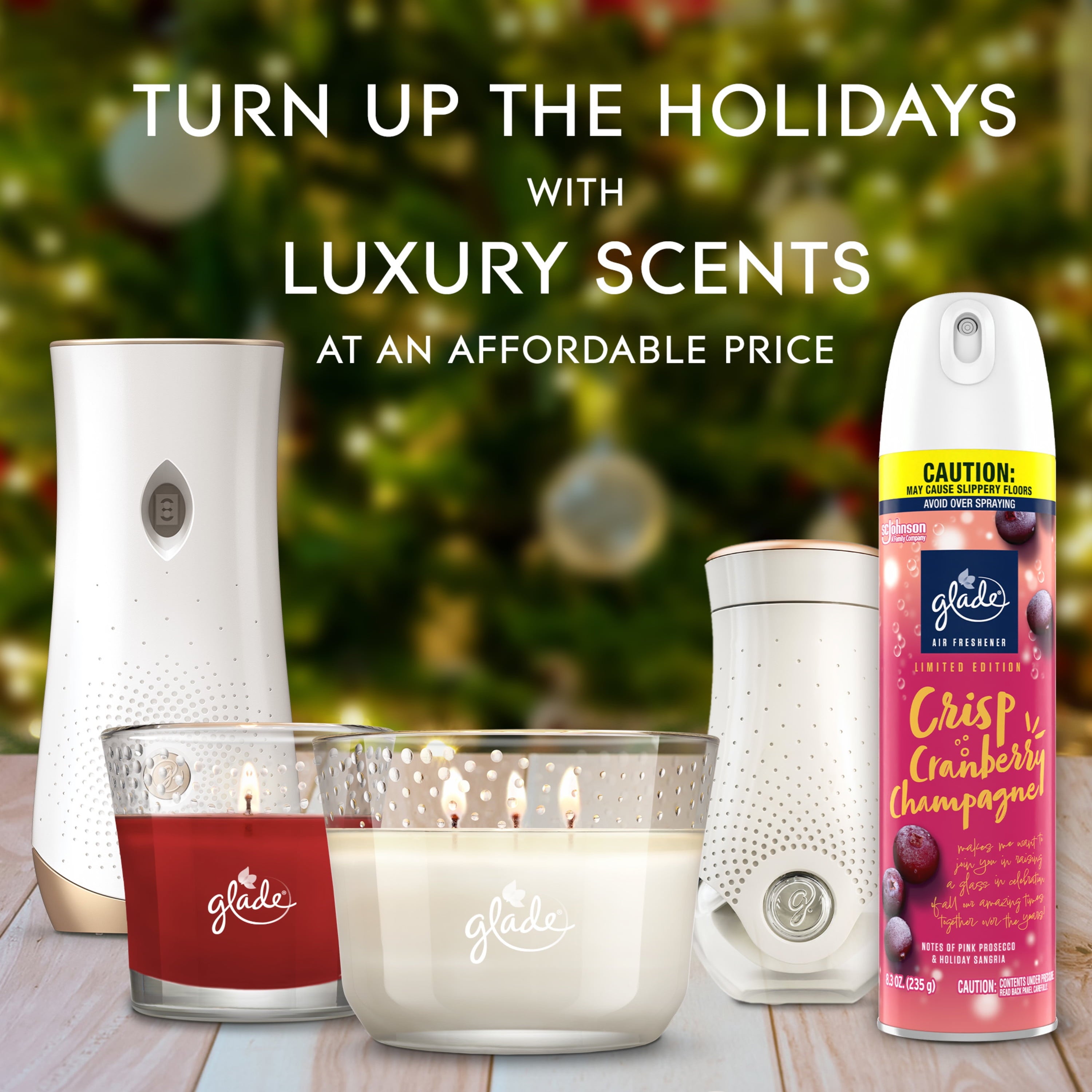 Glade PlugIns Scented Oil, 2 Refills, Crisp Cranberry Champagne, 0.67oz each, 1.34 oz Total