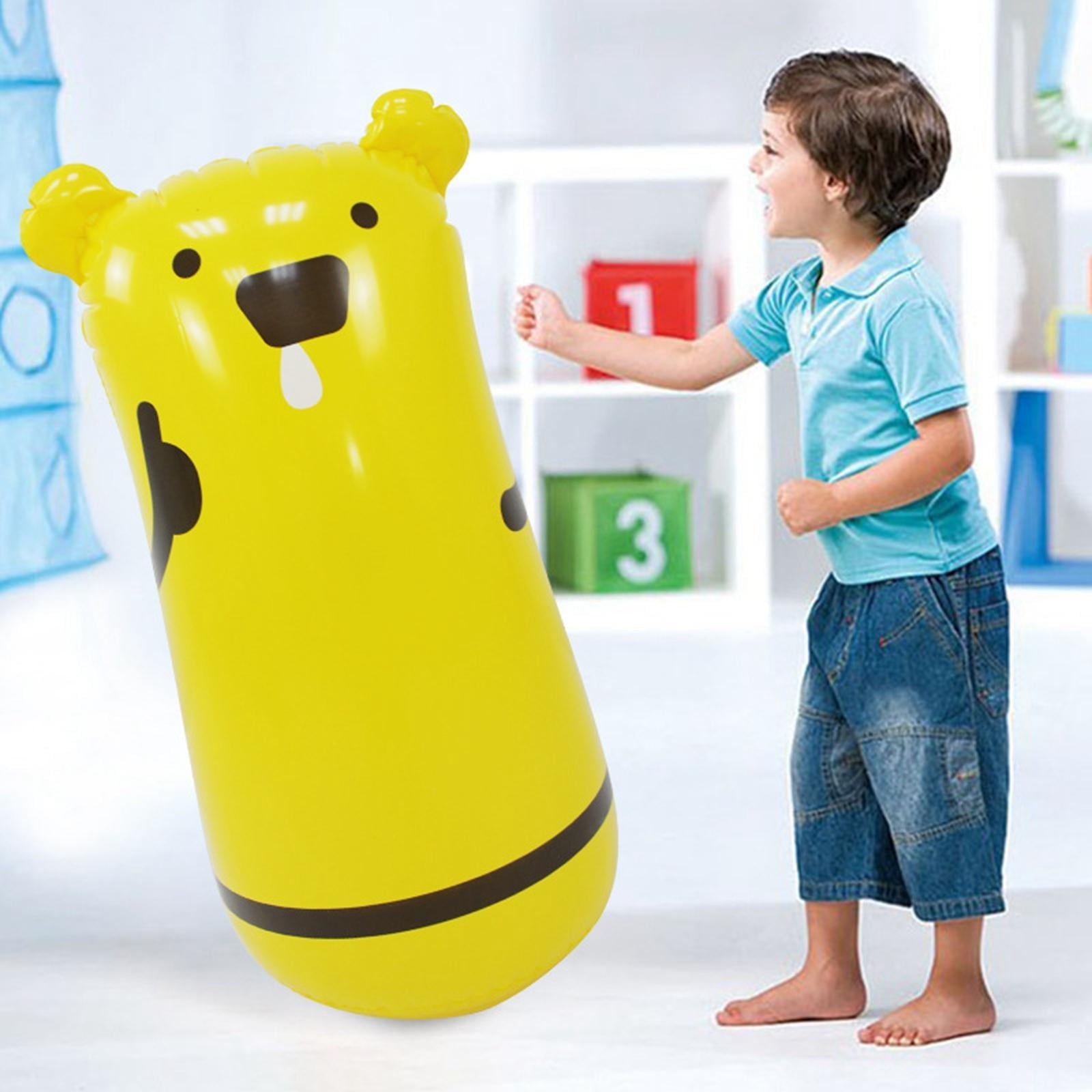 Lovely Bear Inflatable Kids Exercise Toy -Standing Sandbag Kids Punching Bag for boys and girls Children Holiday Gifts