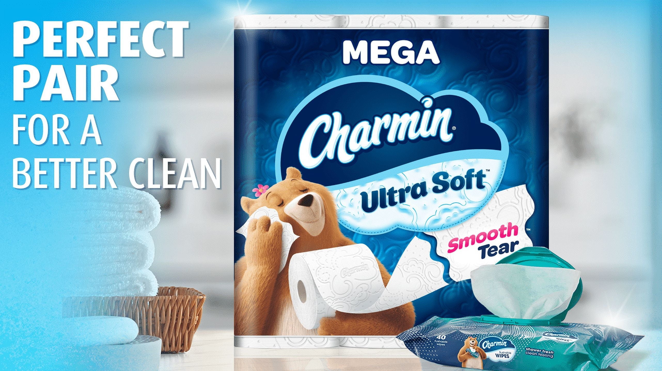 Charmin Ultra Soft Toilet Paper 9 Mega Rolls, 224 Sheets Per Roll