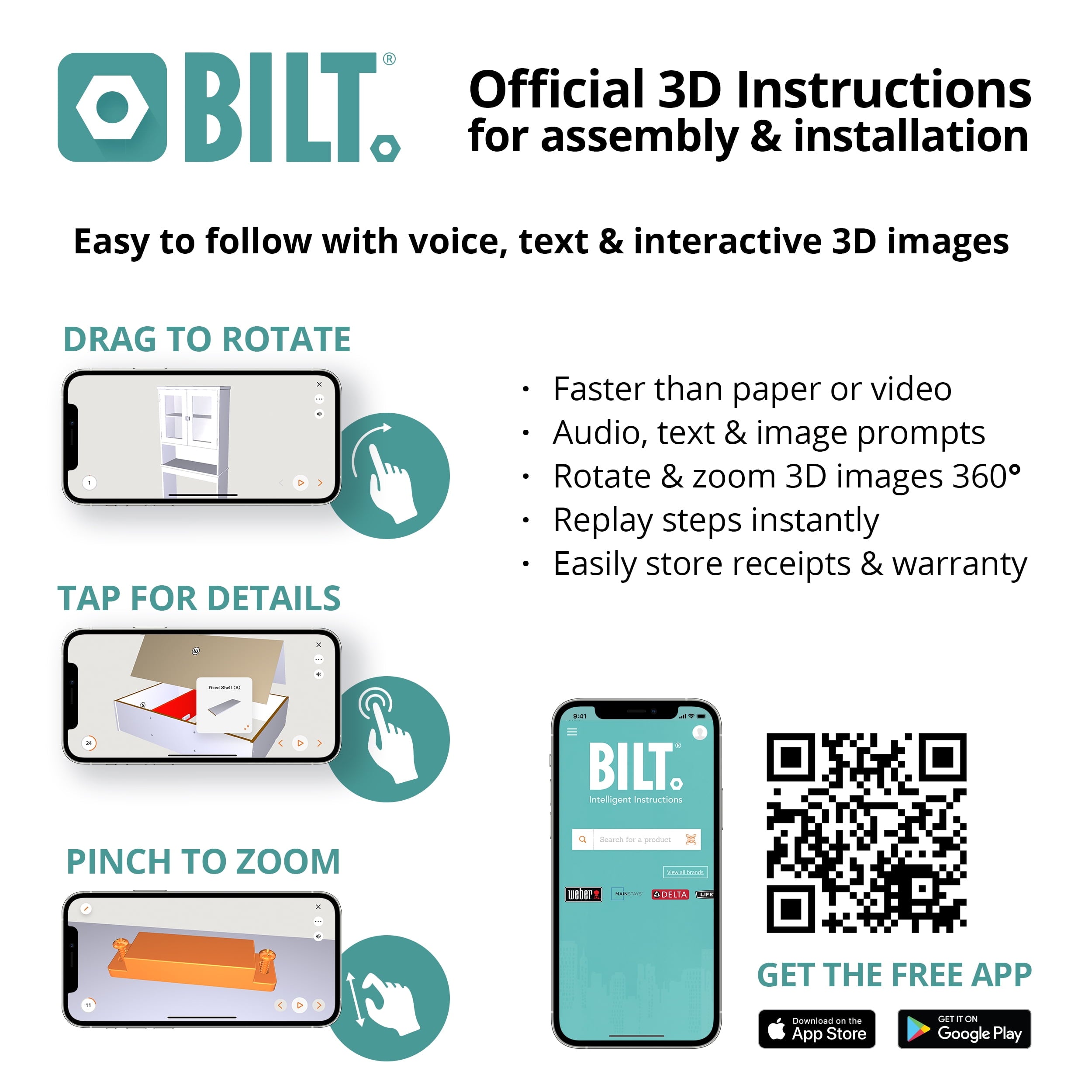 Mainstays 3-Shelf Bathroom Space Saver Cabinet, White, 23 in