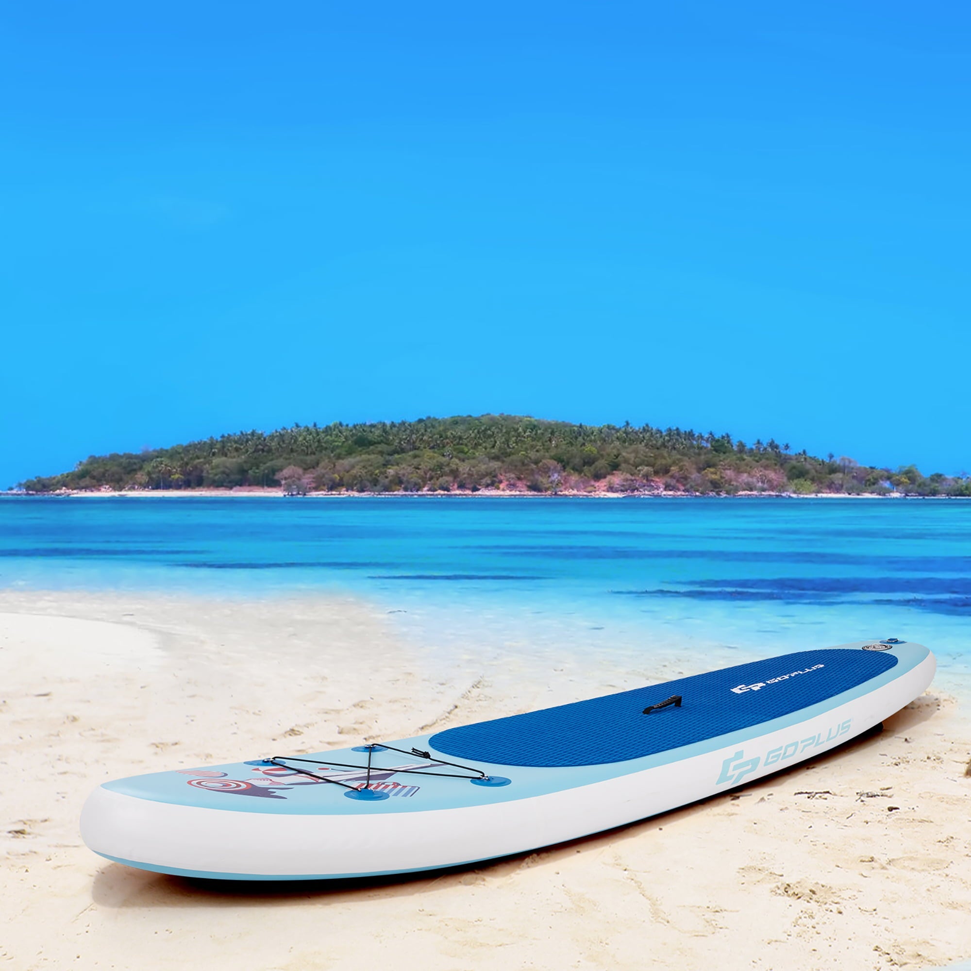 Goplus 10' Inflatable Stand Up Paddle Board SUP W/Adjustable Paddle Pump Leash