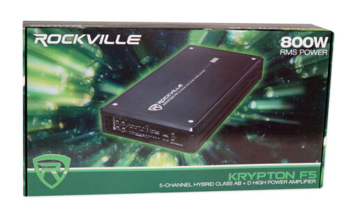 Rockville Krypton F5 3200w Peak / 800w RMS 5 Channel Car Amplifier w Volt Meter