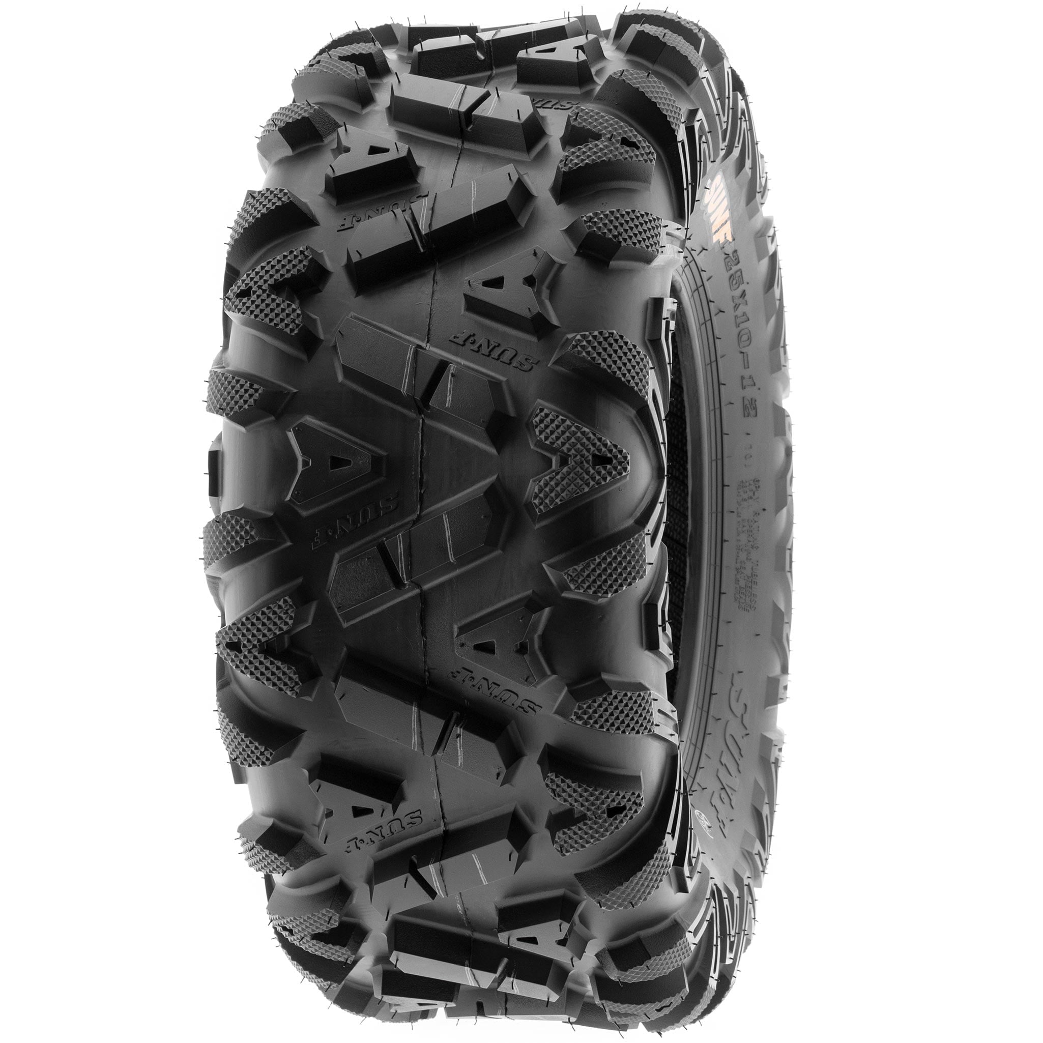 SunF All Terrain ATV UTV Tires 25x10-12 25x10x12 6 PR A033 (Pair of 2)