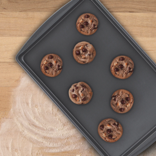 Mainstays Large Nonstick 17" x 11" Cookie Sheet Baking Pan, Gray