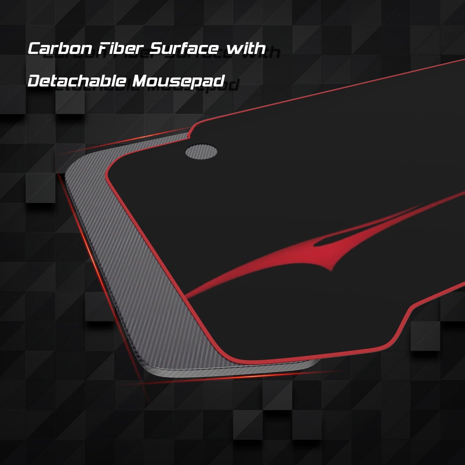 Homall 43 inch T-Shaped Legs Computer Gaming Desk Carbon Fiber Surface Gaming Desk with Cup Holder & Headphone Hook, Black