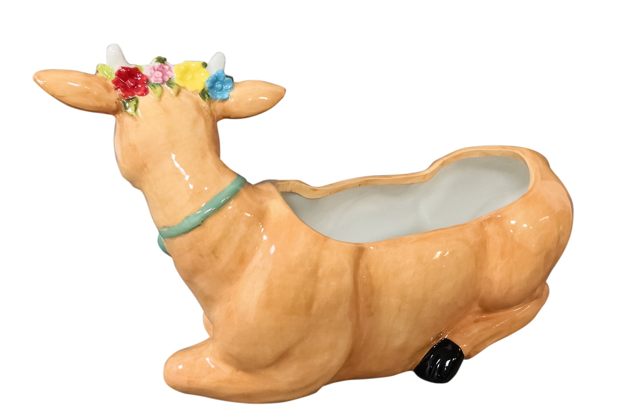 The Pioneer Woman Brown Cow Planter, Stoneware, 6 in opening