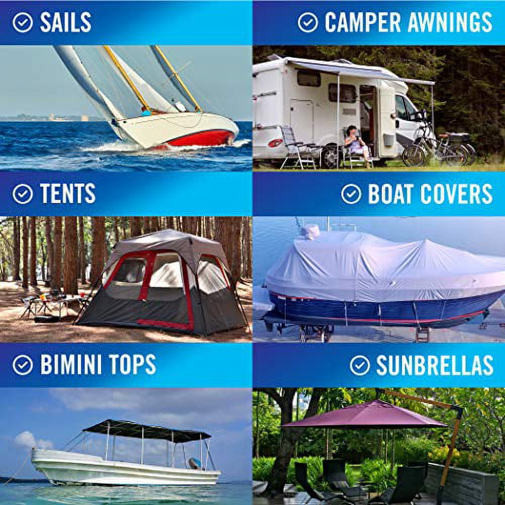 Fabric Repair Tape Repair Boat Covers Canvas Tent Repair Tape Pop Up Camper RV Awning Repair Tape Tarp Canopy Tear & Vinyl Waterproof Bimini Tops Sail Air Mattress Patch Kit 30FTx3 Clear Heavy Duty