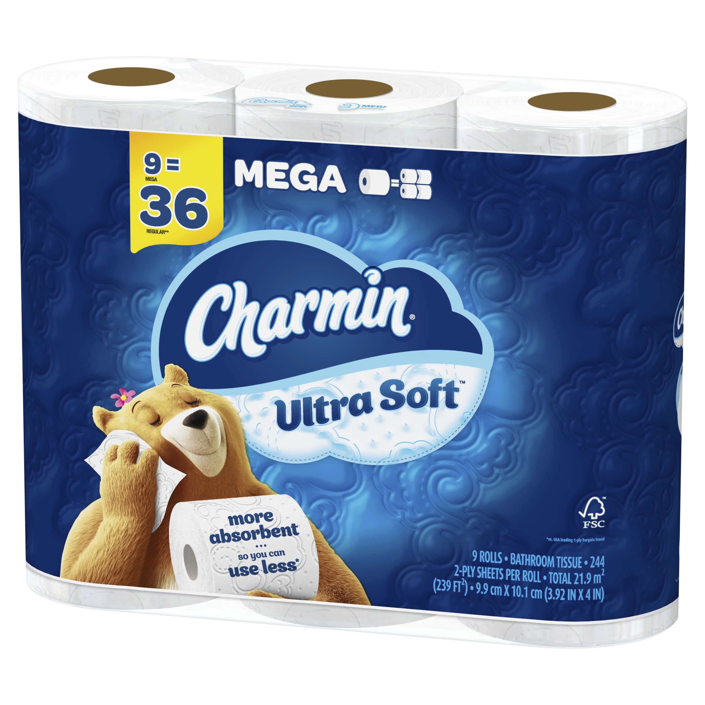 Charmin Ultra Soft Toilet Paper, 9 Mega Rolls