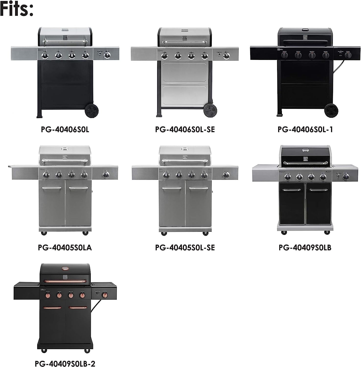 Kenmore Grill Cover, 56-Inch for 4-Burner Gas Grill, Gray