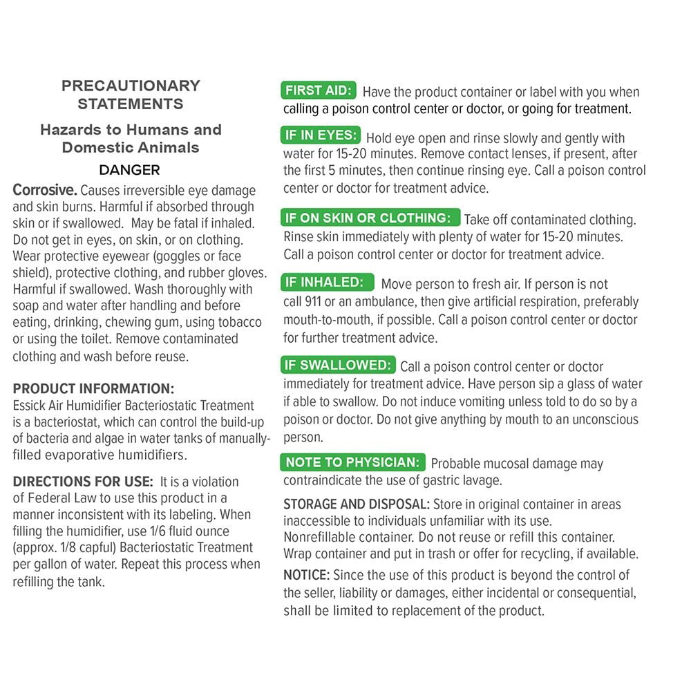 Essick Air 1970 Humidifier Bacteriostatic Treatment, 1-Quart