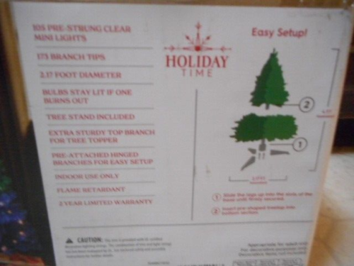 4 FT RAINBOW CHRISTMAS TREE PRE LIT 105 LIGHTS 173 TIPS NEW IN BOX