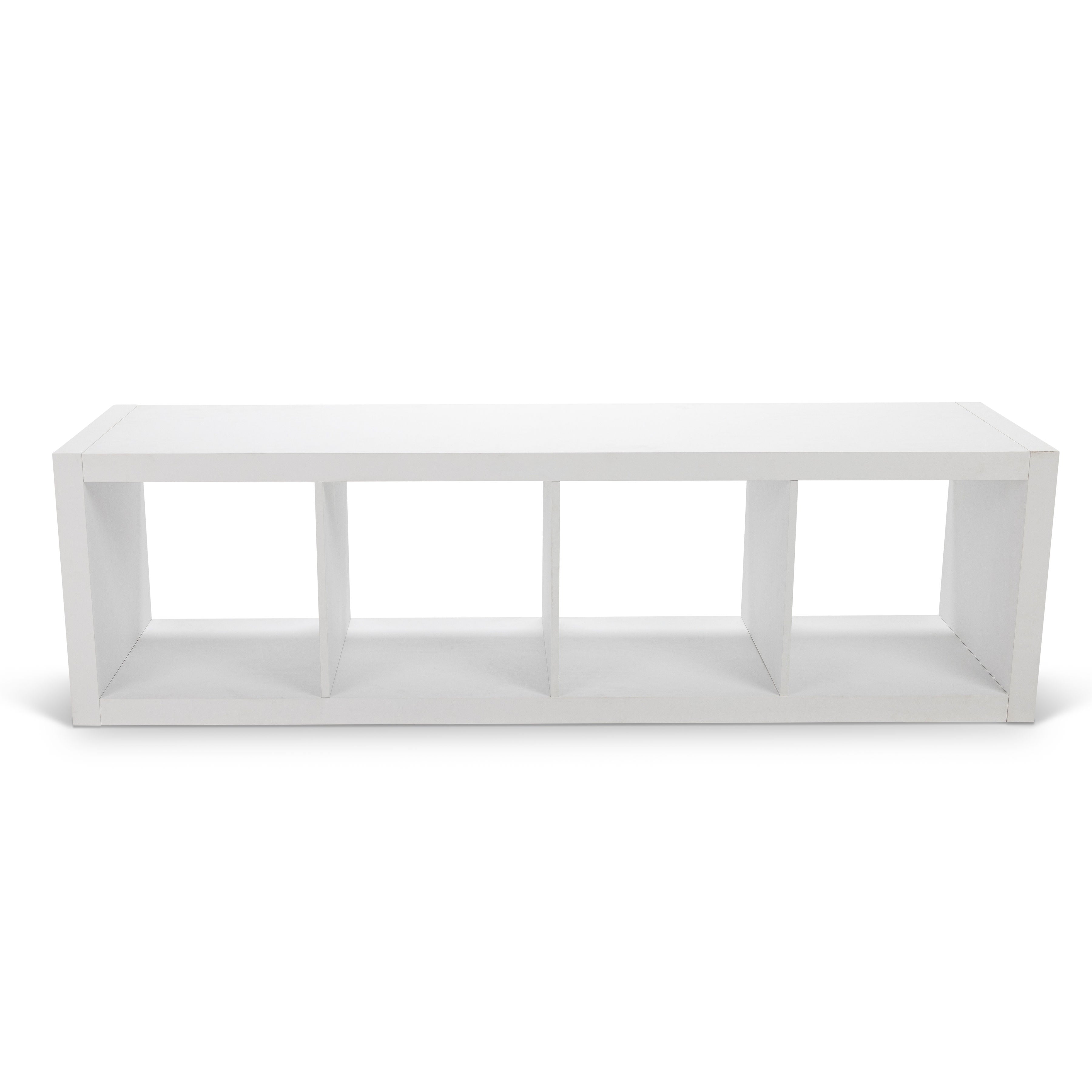 Better Homes & Gardens 4-Cube Vertical Storage Organizer, White Texture