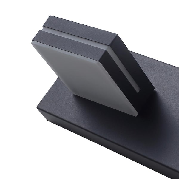 23.6 in. 3-Light Modern Black Bathroom LED Vanity Lights Acrylic Modern Black Bathroom Wall Lighting Fixtures