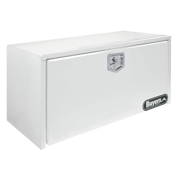 24 in. x 24 in. x 36 in. White Steel Underbody Truck Tool Box
