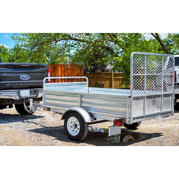 4.5 ft. x 7.5 ft. Single Axle Galvanized Utility Trailer Kit with Drive-Up Gate