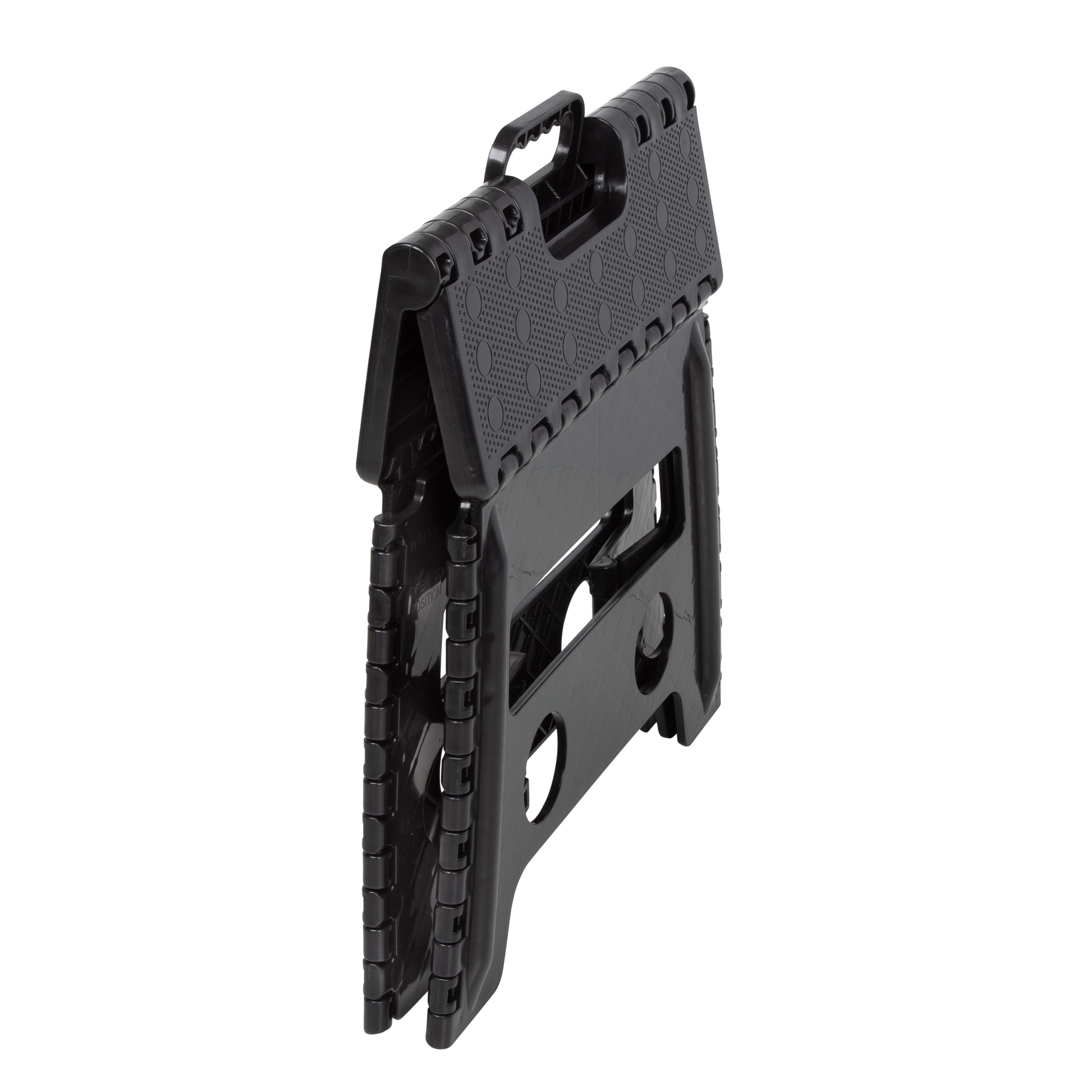 Mainstays One Step Folding Step Stool, Black Plastic