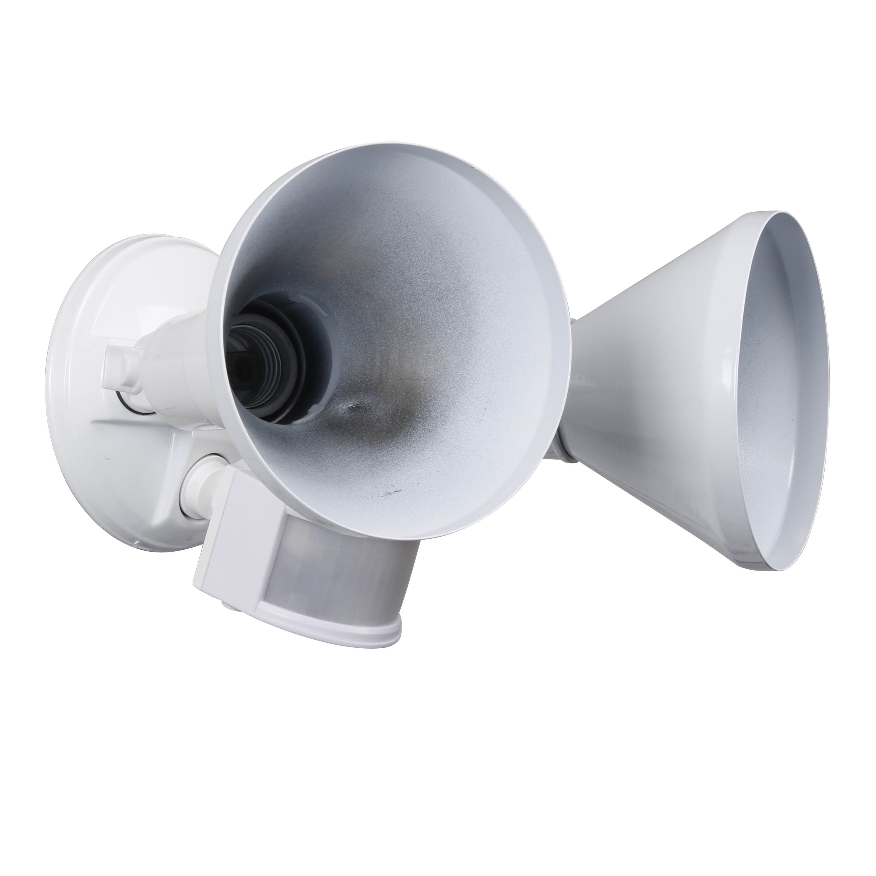 Honeywell White Dual Head Motion Wired Activated Security Flood Light, LED, Durable Aluminum Construction