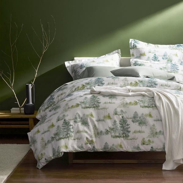 Company Cotton Lakeview Multi-Colored Queen Rayon Made From Bamboo Sateen Duvet Cover