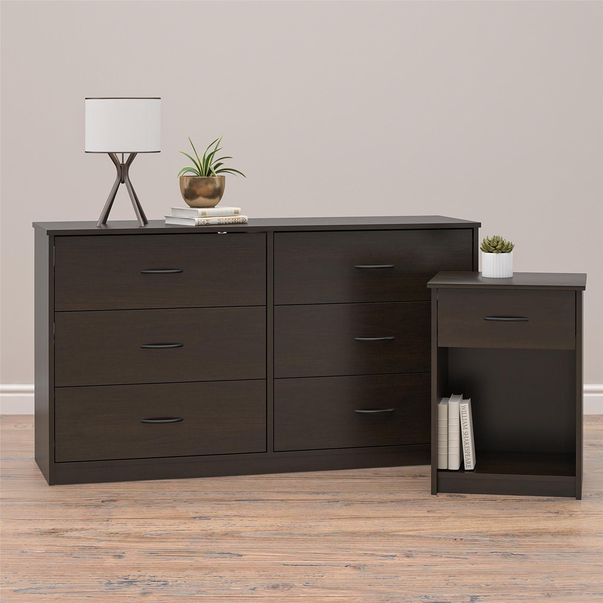 Mainstays Classic Nightstand with Drawer, Espresso