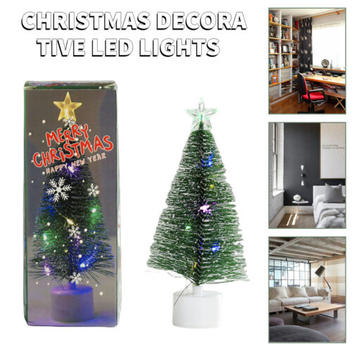 Tabletop Artificial Small Mini Pine Christmas Tree With LED Lights E