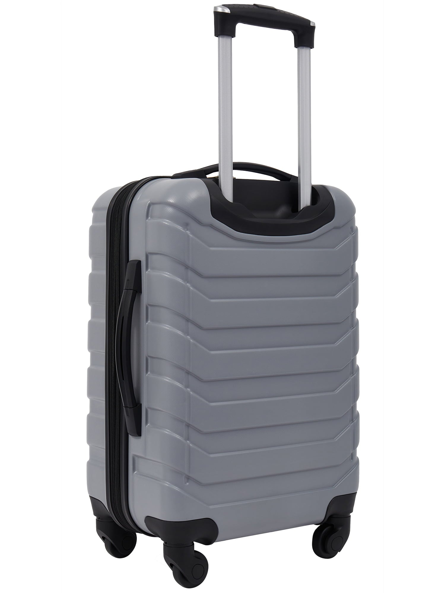 Wrangler 4 Piece Rolling Hardside Luggage Set, Sharkskin