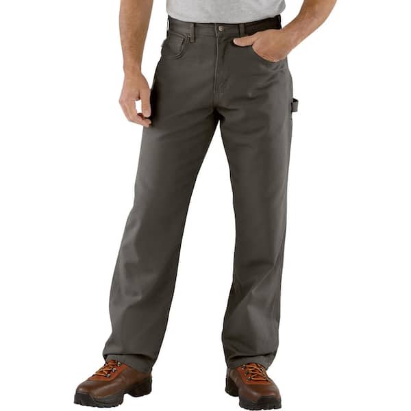 Men's 34x30 Charcoal Cotton Straight Leg Non-Denim Bottoms