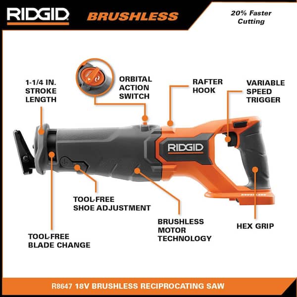 18V Brushless Cordless 4-Tool Combo Kit w/ 18V Brushless 7-1/4 in. Circular Saw, 18V Brushless 4-1/2 in. Angle Grinder