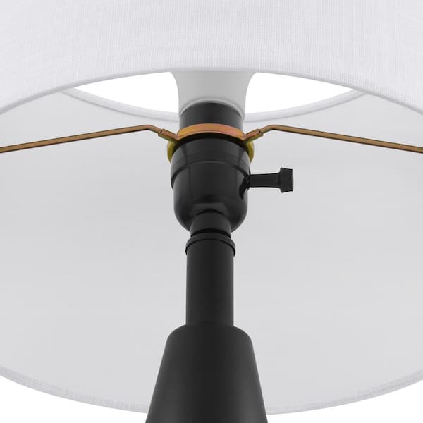 Keswick 21.25 in. Black and Light Wood Grain Accent Lamp