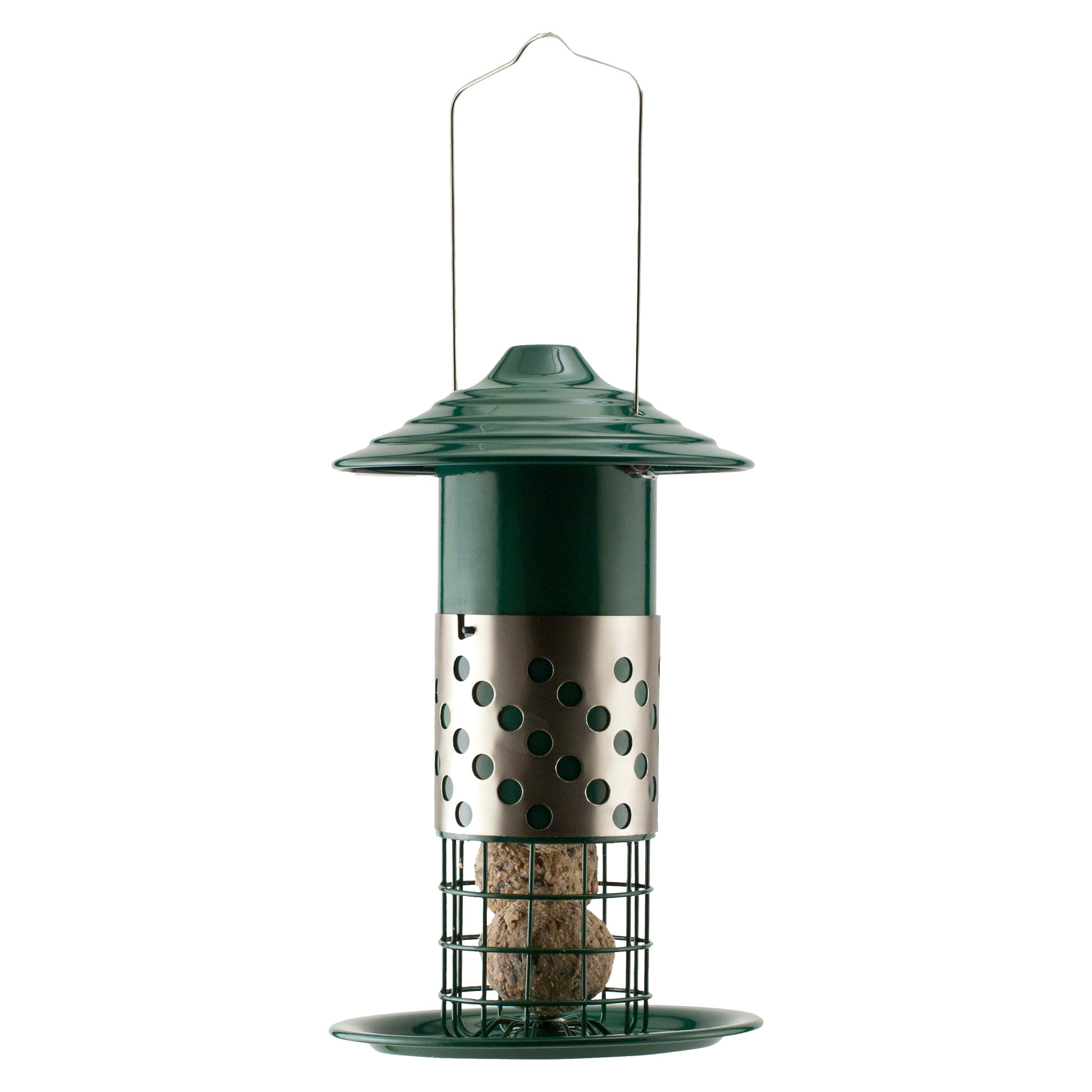 Panacea Products Metal Wild Bird  Tube Feeder, Green-1 lb Capacity