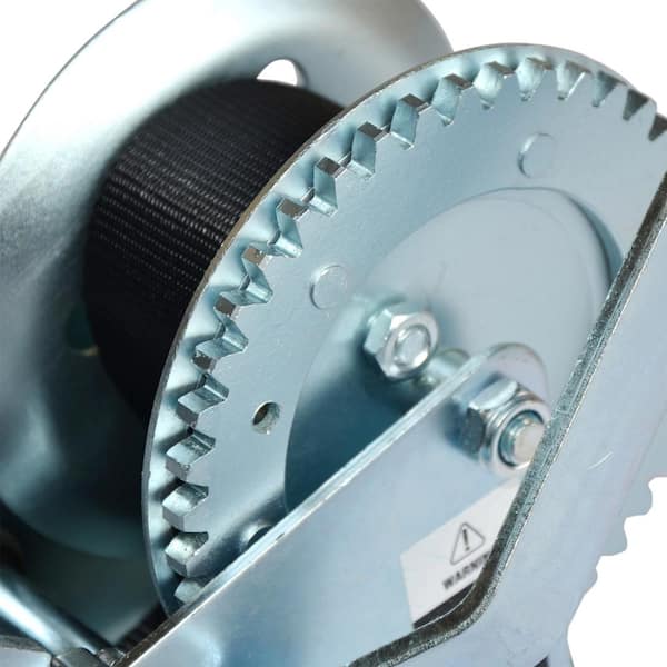 1500 lbs. Capacity Trailer Winch with 20 ft. Strap and Hook