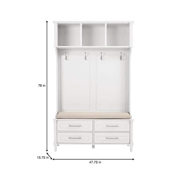 Aberdeen Off-White Double Hall Tree