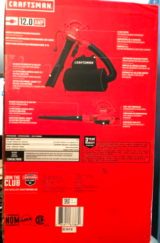 CRAFTSMAN 12-Amp 450-CFM 260-MPH Corded Electric Leaf Blower Vacuum Kit