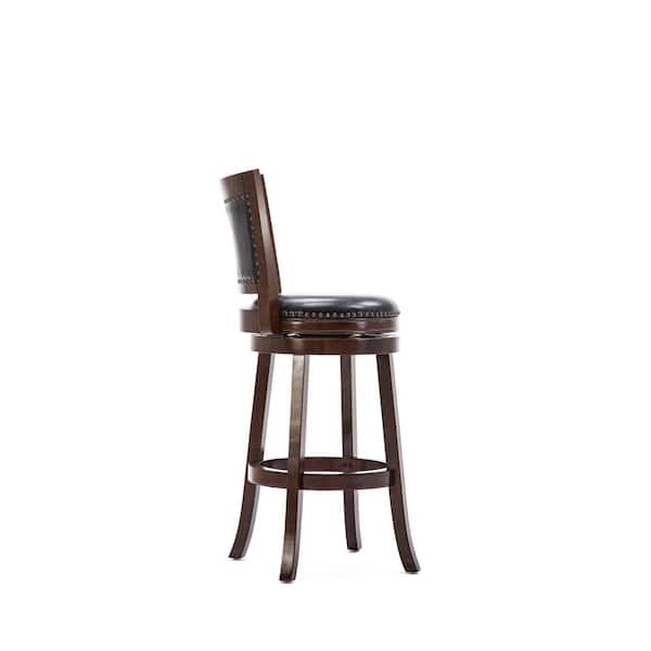 Bristol 29 in. Cappuccino Swivel Cushioned Bar Stool