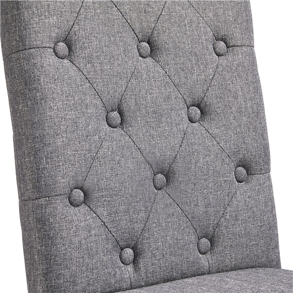 Yaheetech 2pcs Classic Fabric Upholstered Dining Chair, Beige