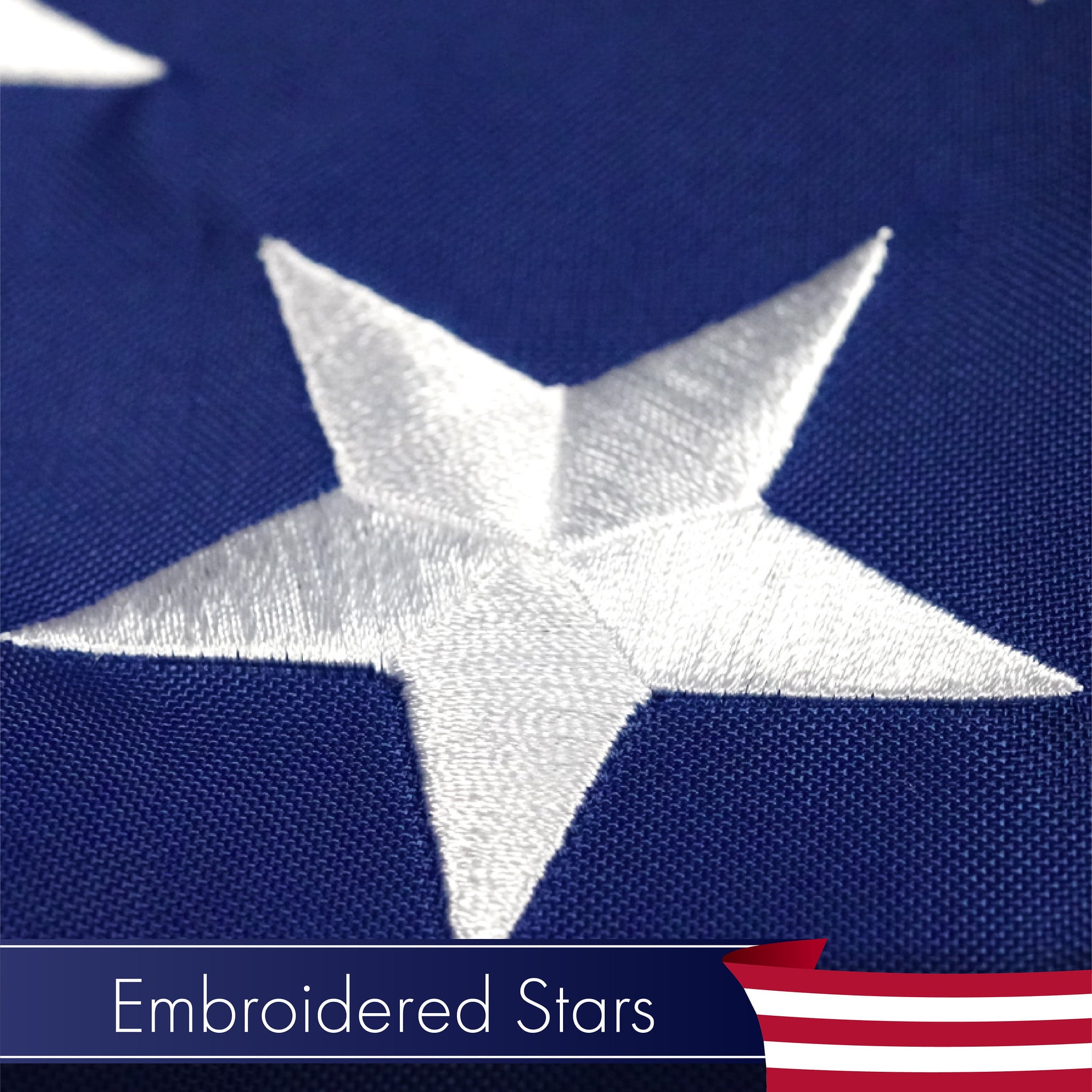 G128 - American USA US Flag 3x5 Ft Pole Sleeve Banner Style Embroidered Stars Sewn Stripes Pole Sleeve (Flag Pole is NOT Included)