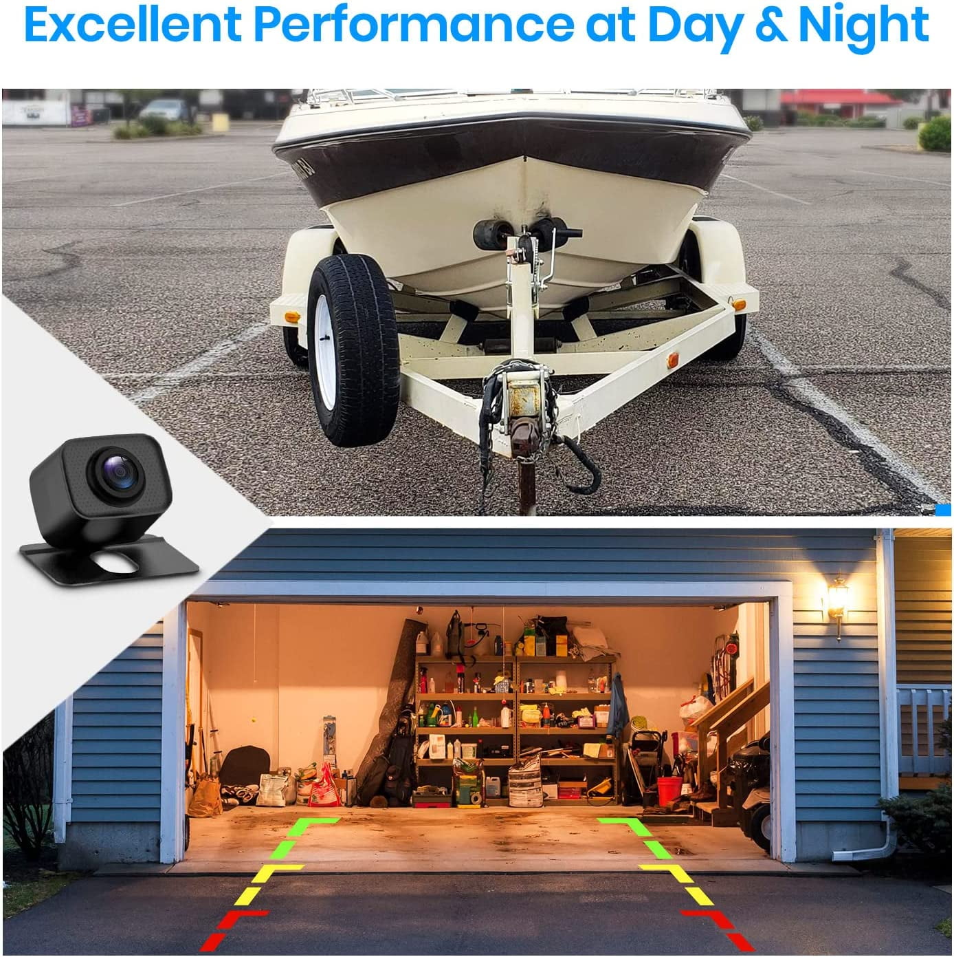 Auto-Vox Wireless Back Up Camera for Truck, Dual Camera Channels RV Trailer Rear View Cam Systems (W7PRO)