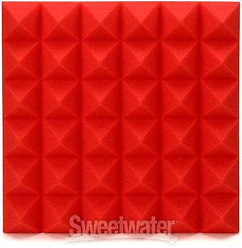 Gator 4-pack of Red 12-inch x 12-inch Acoustic Pyramid Panel