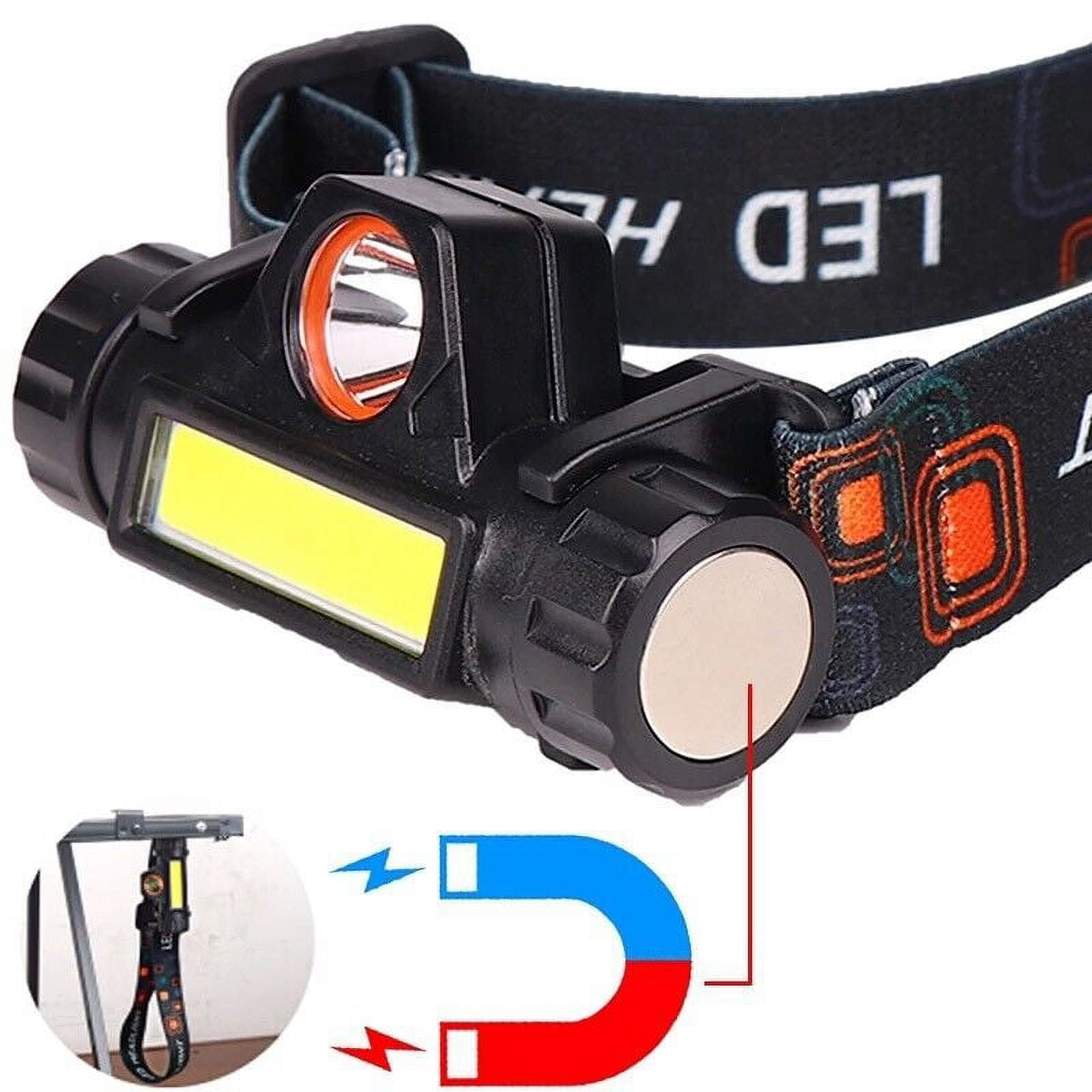 2PACK Headlamp Flashlight, 500 Lumens Super Bright USB Rechargeable Headlamp, 2 Modes Waterproof Headlamp Rechargeable for Outdoors, Running, Camping, Hiking