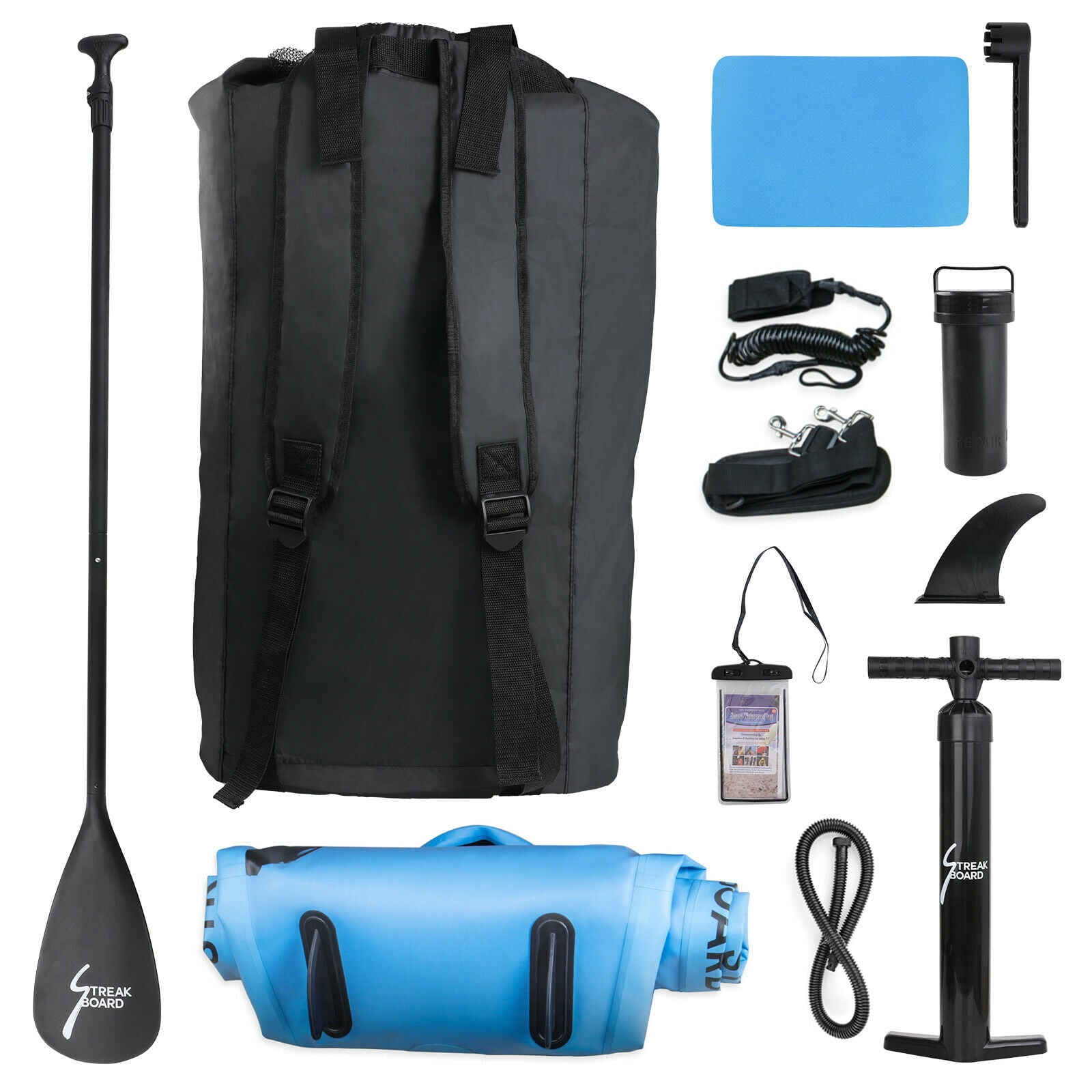 Increkid 10' Inflatable Paddle Board Stand Up Paddle Board W/ Pump, Backpack