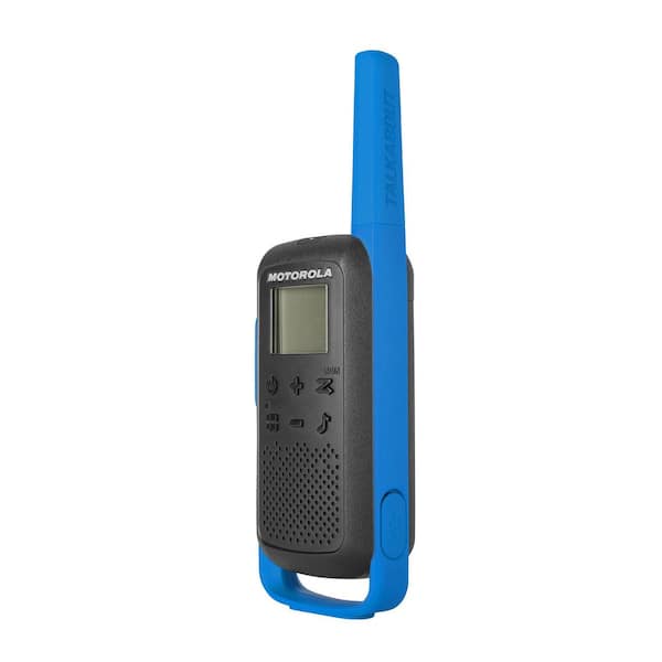 Talkabout T270 Rechargeable 2-Way Radio in Black with Blue (2-Pack)
