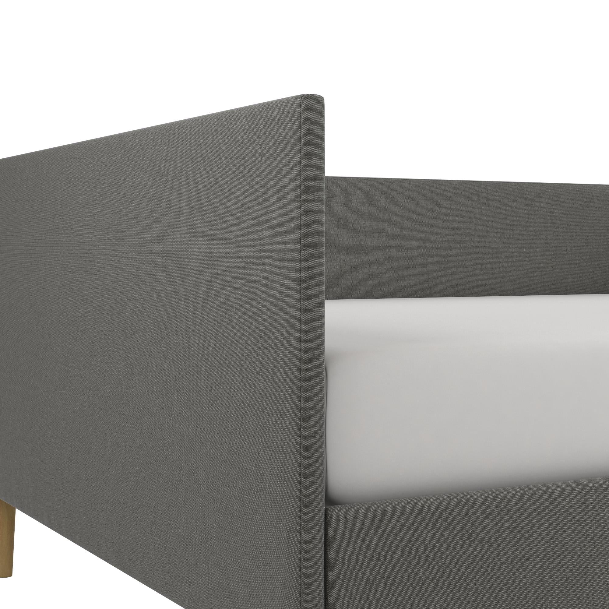 DHP Franklin Mid-Century Upholstered Daybed Frame, Gray Linen, Queen
